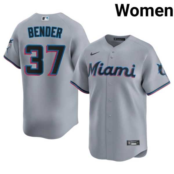 Women20202620Anthony20Bender20miami20marlins20baseball20jersey20gray.jpg